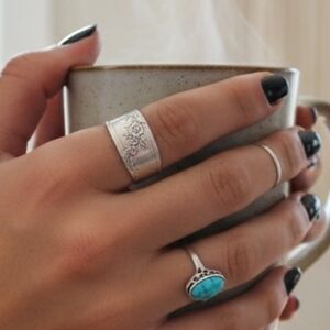 Sterling Silver Spoon Ring (8.7g). Vintage